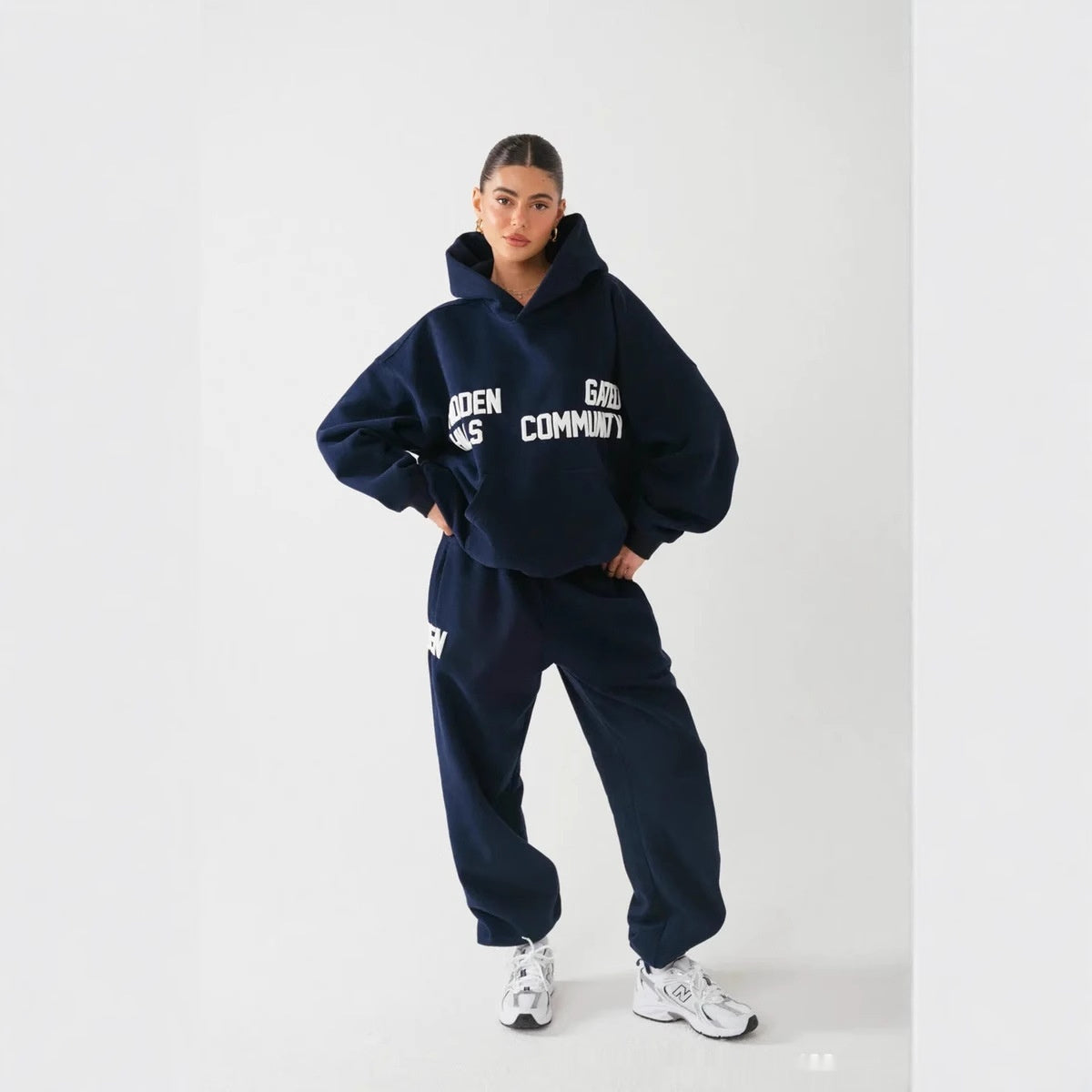 Pullover Long Sleeve Hooded Sweater Set